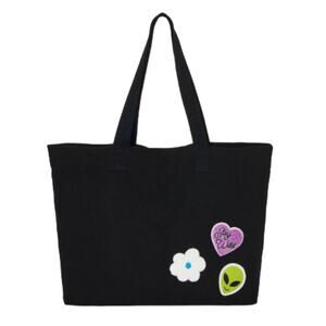 New Wild Fable Stay Wild Black Canvas Tote Bag
